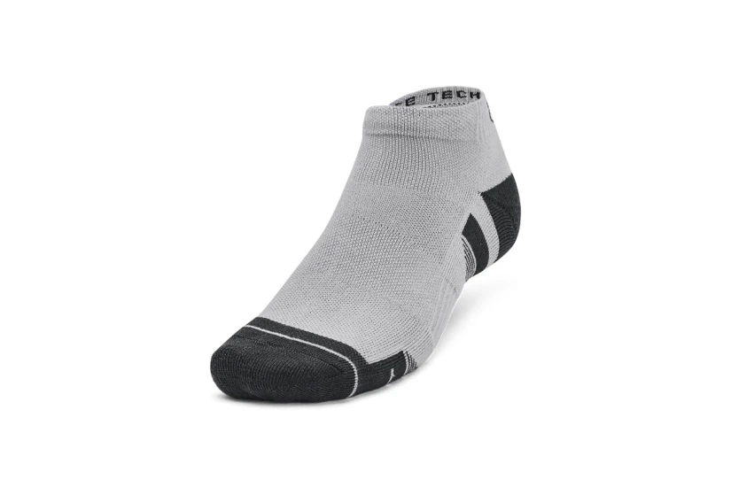Under Armour Performance Tech Κάλτσες Μέχρι τον Αστράγαλο Γκρι, Μαύρες 3 Τεμάχια
