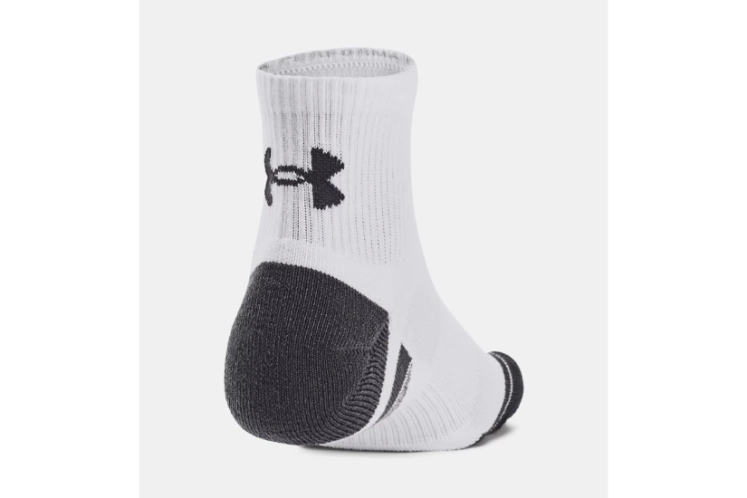 Under Armour Performance Tech Κάλτσες Πάνω από τον Αστράγαλο Λευκές, Γκρι Σκούρο 3 Ζευγάρια