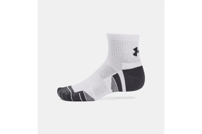 Under Armour Performance Tech Κάλτσες Πάνω από τον Αστράγαλο Λευκές, Γκρι Σκούρο 3 Ζευγάρια