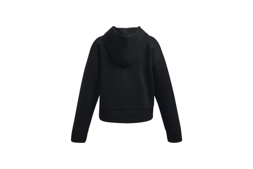 Under Armour Rival Fleece Παιδικό Cropped Φούτερ με Κουκούλα Μαύρο