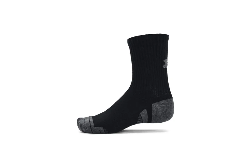 Under Armour Performance Cotton Κάλτσες Μέχρι τη Γάμπα Μαύρες, Γκρι 3 Τεμάχια