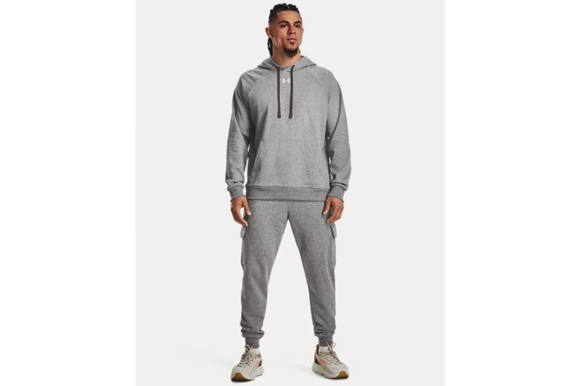 Under Armour Rival Fleece Ανδρικό Φούτερ με Κουκούλα Γκρι