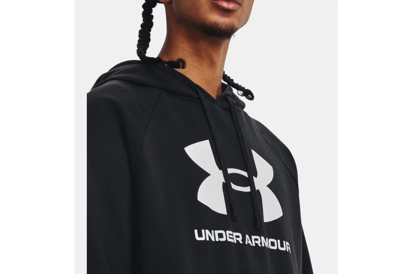 Under Armour Rival Fleece Logo Ανδρικό Φούτερ με Κουκούλα Μαύρο