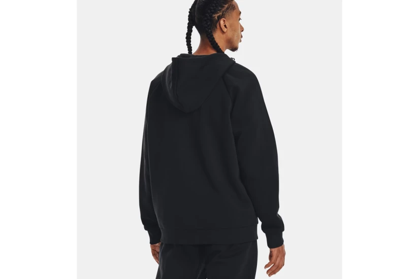 Under Armour Rival Fleece Ανδρική Βαμβακερή Ζακέτα με Κουκούλα Μαύρη