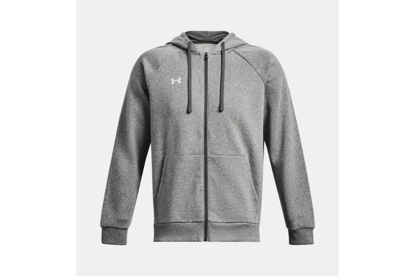 Under Armour Rival Fleece Ανδρική Βαμβακερή Ζακέτα με Κουκούλα Γκρι