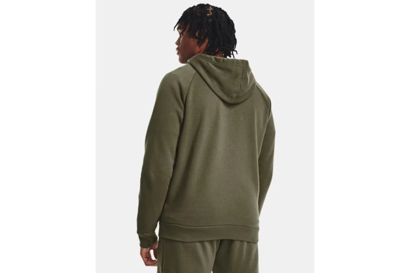 Under Armour Rival Fleece Ανδρική Βαμβακερή Ζακέτα με Κουκούλα Χακί