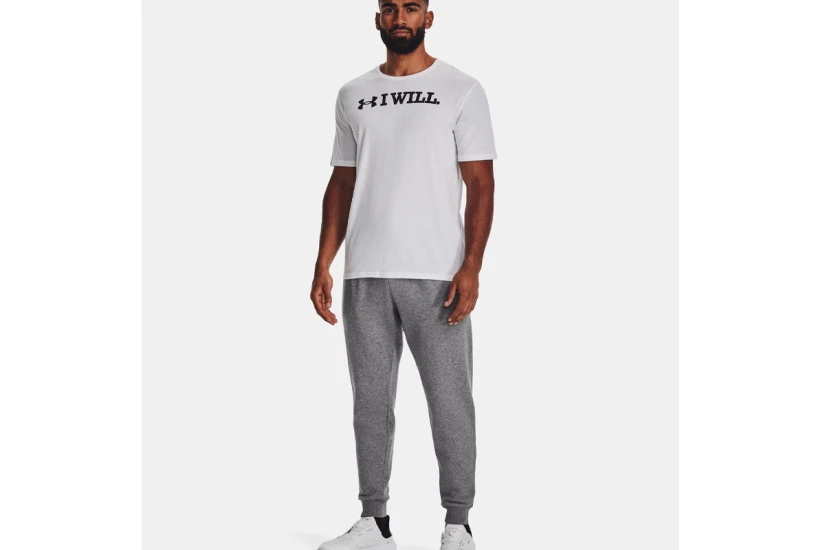 Under Armour Rival Fleece Ανδρικό Παντελόνι Φόρμας Γκρι