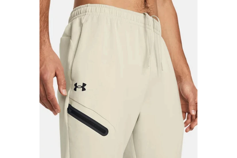 Under Armour Unstoppable Fleece Ανδρικό Παντελόνι Φόρμας Εκρού