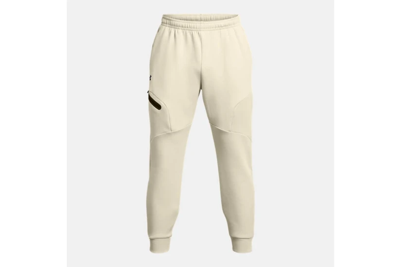 Under Armour Unstoppable Fleece Ανδρικό Παντελόνι Φόρμας Εκρού