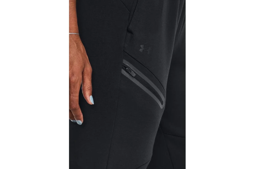 Under Armour Unstoppable Fleece Γυναικείο Παντελόνι Φόρμας Μαύρο