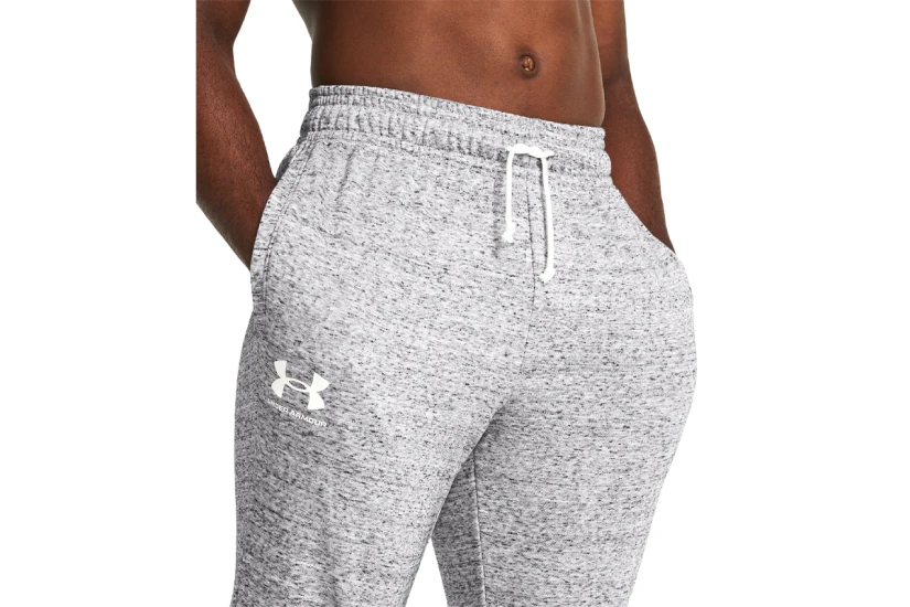 Under Armour Rival Terry Ανδρικό Παντελόνι Φόρμας Γκρι
