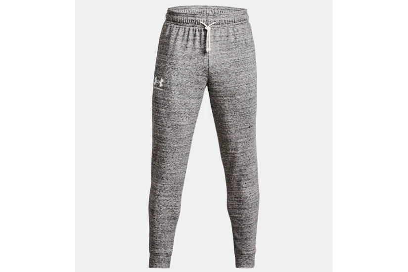 Under Armour Rival Terry Ανδρικό Παντελόνι Φόρμας Γκρι Ανοιχτό