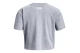Under Armour Sportstyle Logo Κοντομάνικη Crop Top Μπλούζα Γκρι