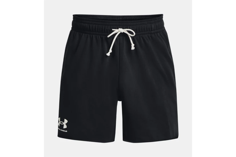 Under Armour Rival Terry Ανδρικό Αθλητικό Σορτς Μαύρο