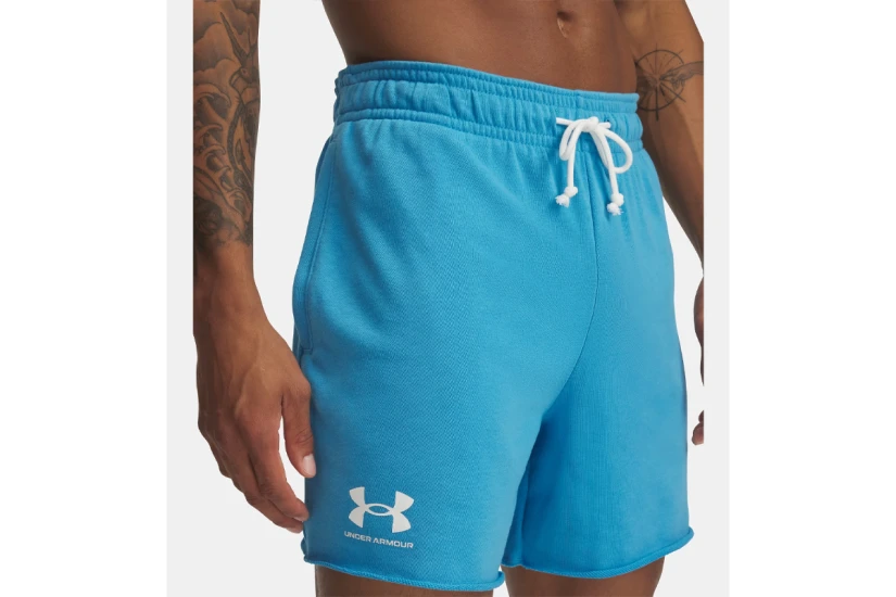 Under Armour Rival Terry Ανδρικό Σορτς Γαλάζιο