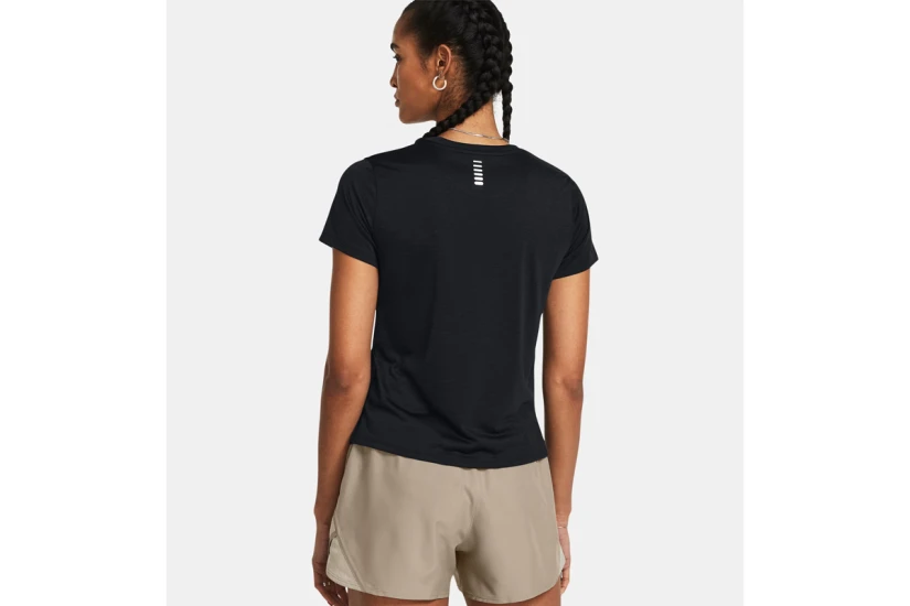 Under Armour Launch Γυναικείο Κοντομάνικο T-Shirt Μαύρο