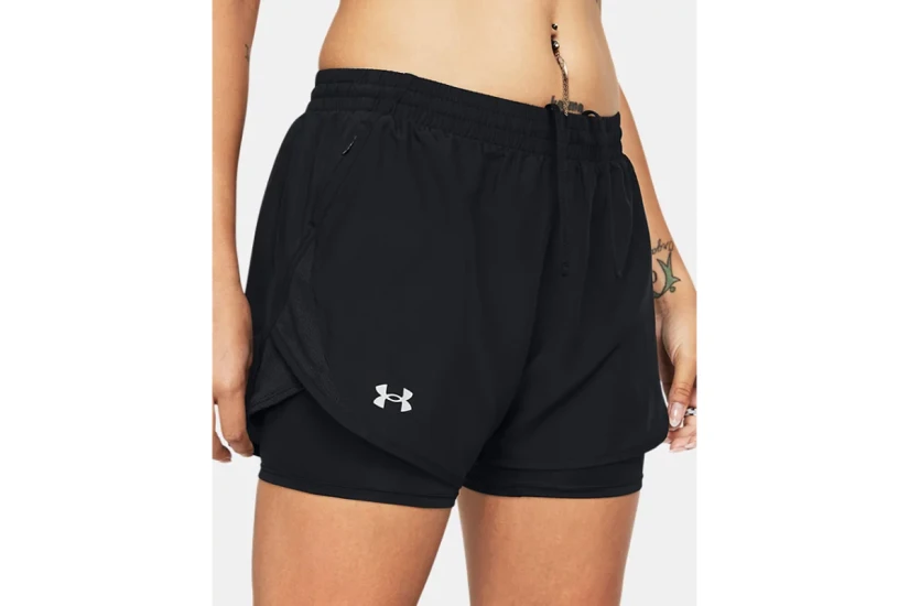 Under Armour Fly By 2-In-1 Αθλητικό Σορτς Με Εσωτερικό Κολάν