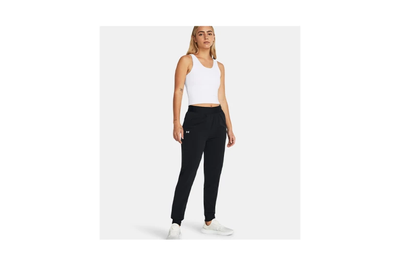 Under Armour Rival High-Rise Woven Γυναικείο Παντελόνι Φόρμας Μαύρο