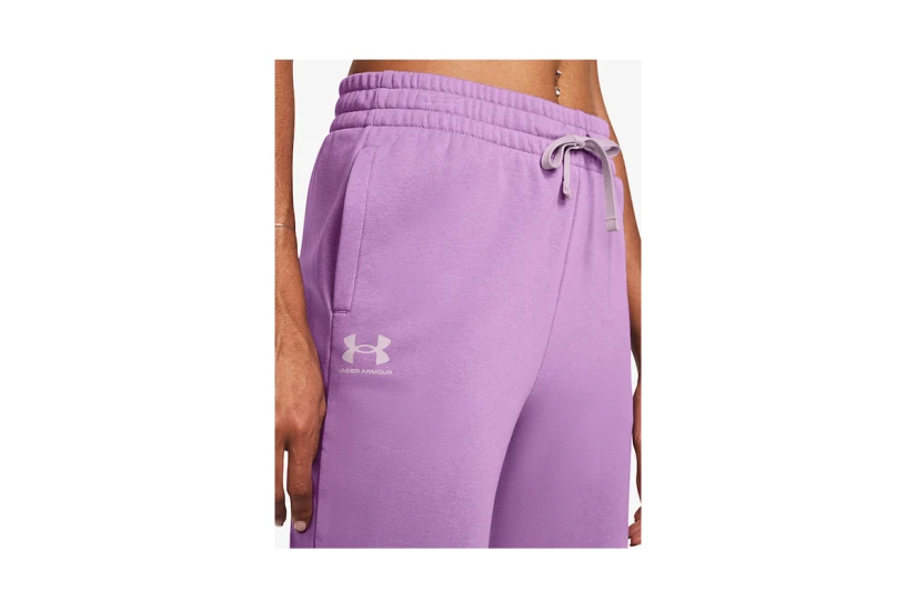 Under Armour Rival Terry Γυναικείο Παντελόνι Φόρμας Λιλά
