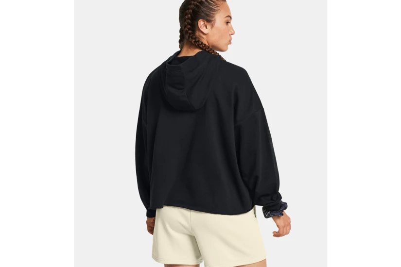 Under Armour Rival Terry Γυναικείο Φούτερ Με Κουκούλα Μαύρο