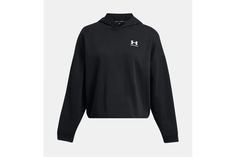 Under Armour Rival Terry Γυναικείο Φούτερ Με Κουκούλα Μαύρο
