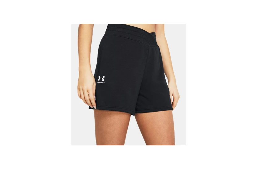 Under Armour Rival Terry Γυναικείο Αθλητικό Σορτς Μαύρο