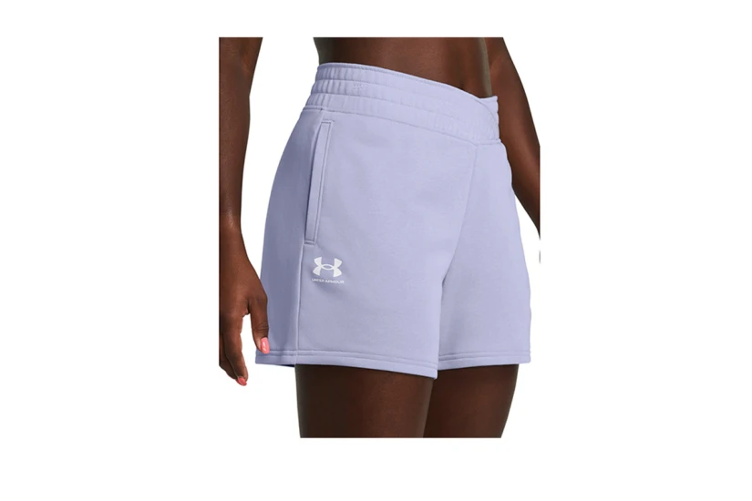 Under Armour Rival Terry Γυναικείο Αθλητικό Σορτς Λιλά