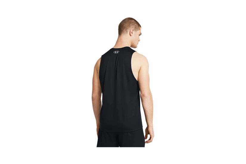 Under Armour Tech Tank Ανδρική Αμάνικη Μπλούζα Μαύρη