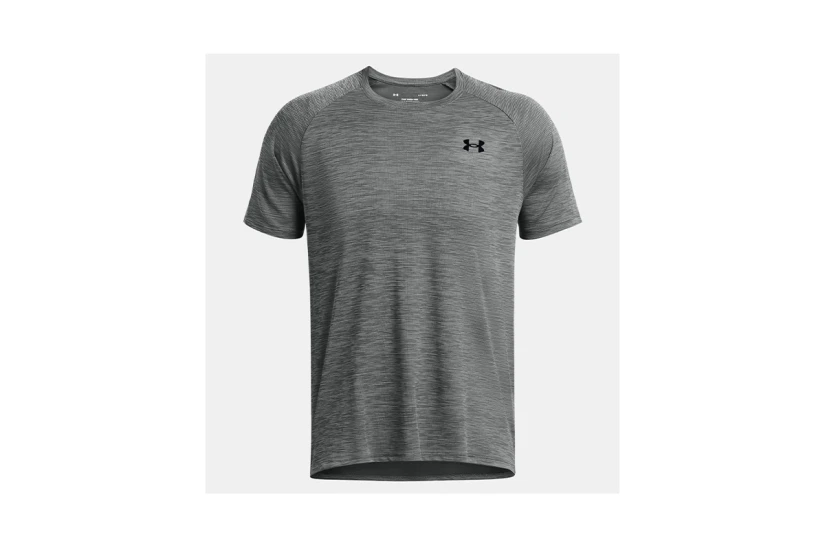 Under Armour Tech Textured Ανδρικό Κοντομάνικο T-Shirt Γκρι Σκούρο