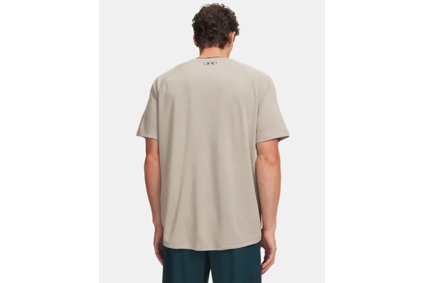 Under Armour Tech Textured Ανδρικό Κοντομάνικο T-Shirt Μπεζ, Μαύρο