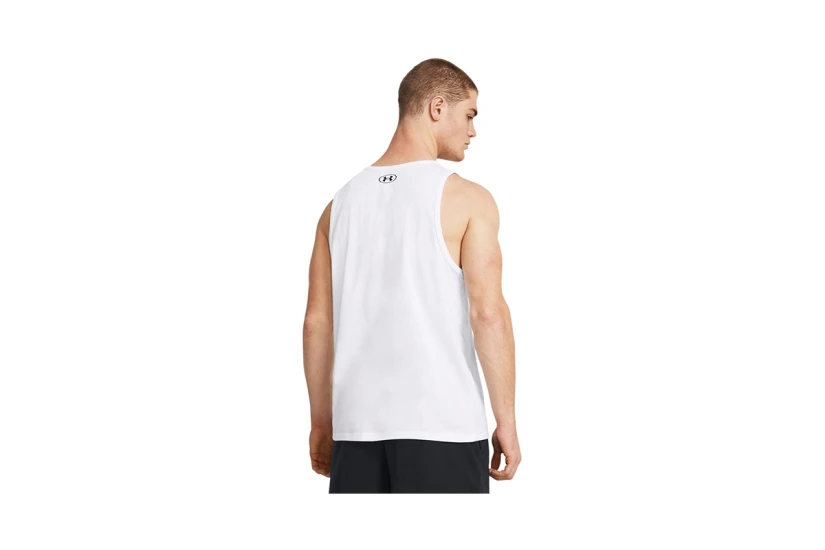 Under Armour Sportstyle Logo Ανδρική Αμάνικη Μπλούζα Λευκή