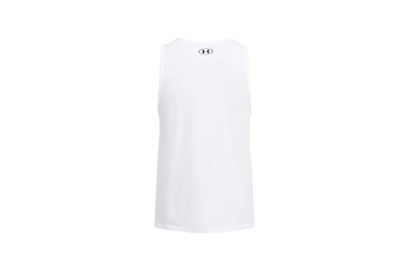 Under Armour Sportstyle Logo Ανδρική Αμάνικη Μπλούζα Λευκή