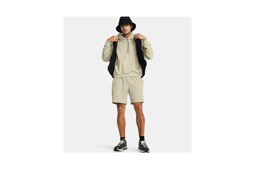 Under Armour Journey Rib Ανδρικό Φούτερ Με Κουκούλα Μπεζ