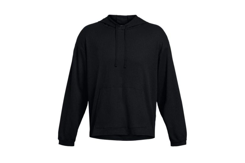 Under Armour Rival Waffle Ανδρικό Φούτερ με Κουκούλα Μαύρο