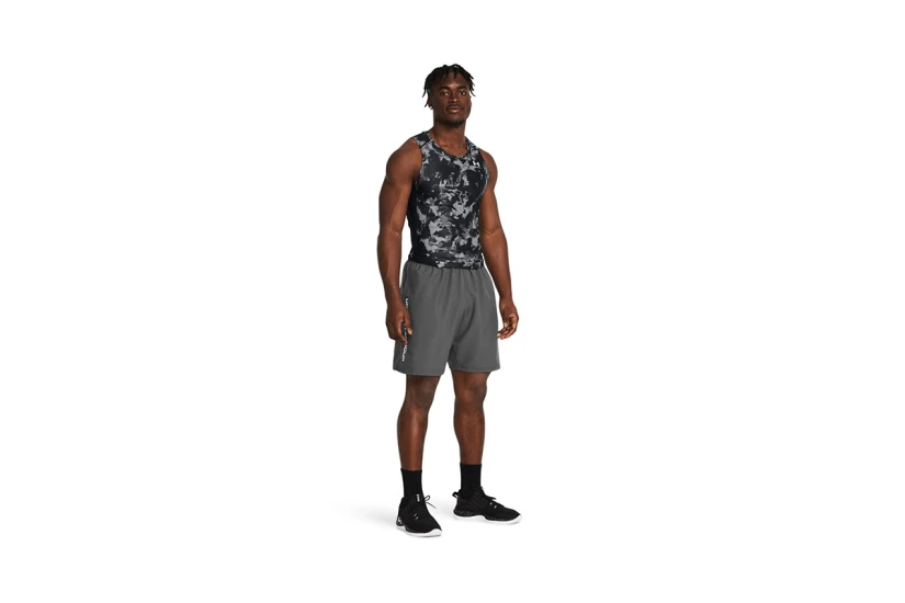 Under Armour Tech Woven Wordmark Ανδρικό Αθλητικό Σορτς Γκρι Σκούρο