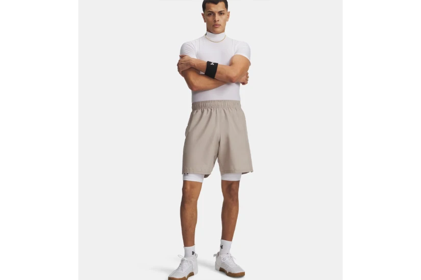 Under Armour Tech Woven Wordmark Ανδρικό Αθλητικό Σορτς Μπεζ
