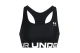 Under Armour Heatgear Mid Branded Γυναικείο Μπουστάκι Μαύρο