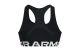 Under Armour Heatgear Mid Branded Γυναικείο Μπουστάκι Μαύρο