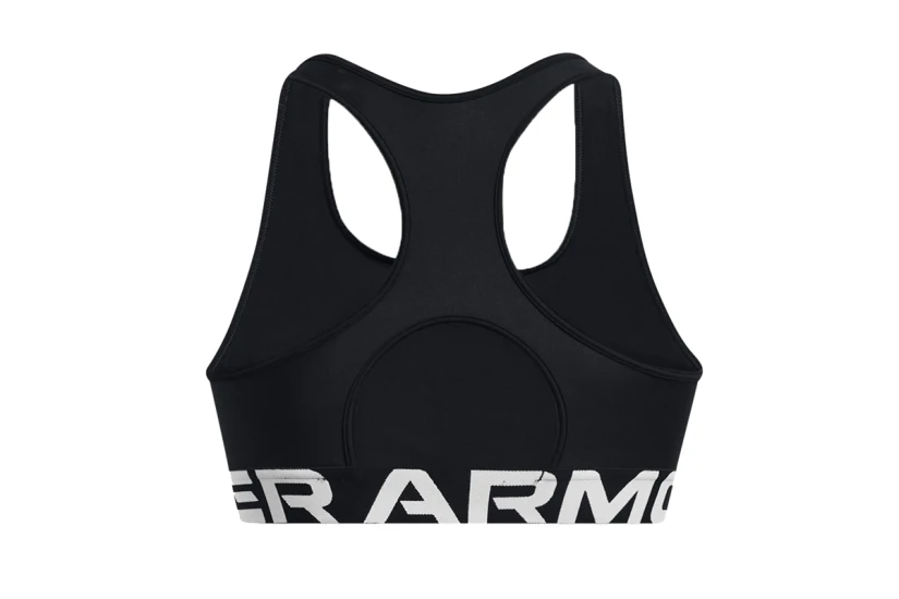 Under Armour Heatgear Mid Branded Γυναικείο Μπουστάκι Μαύρο