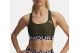 Under Armour Heatgear Mid Branded Γυναικείο Μπουστάκι Χακί