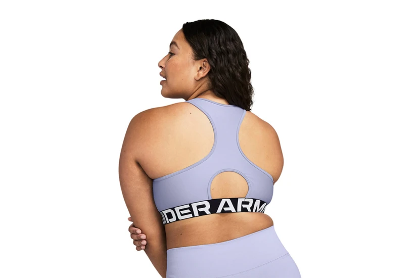 Under Armour Heatgear Mid Branded Γυναικείο Μπουστάκι Λιλά