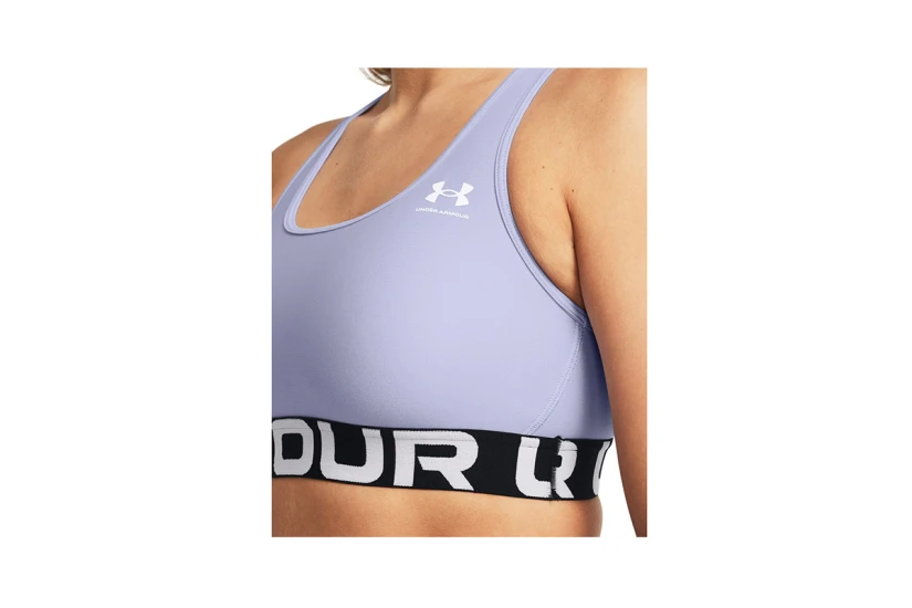 Under Armour Heatgear Mid Branded Γυναικείο Μπουστάκι Λιλά