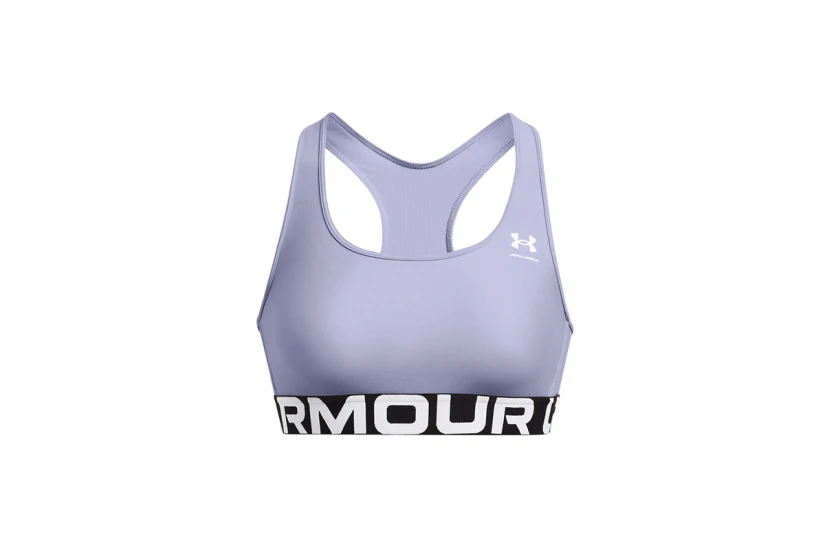 Under Armour Heatgear Mid Branded Γυναικείο Μπουστάκι Λιλά