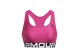 Under Armour Heatgear Mid Branded Γυναικείο Μπουστάκι Φούξια