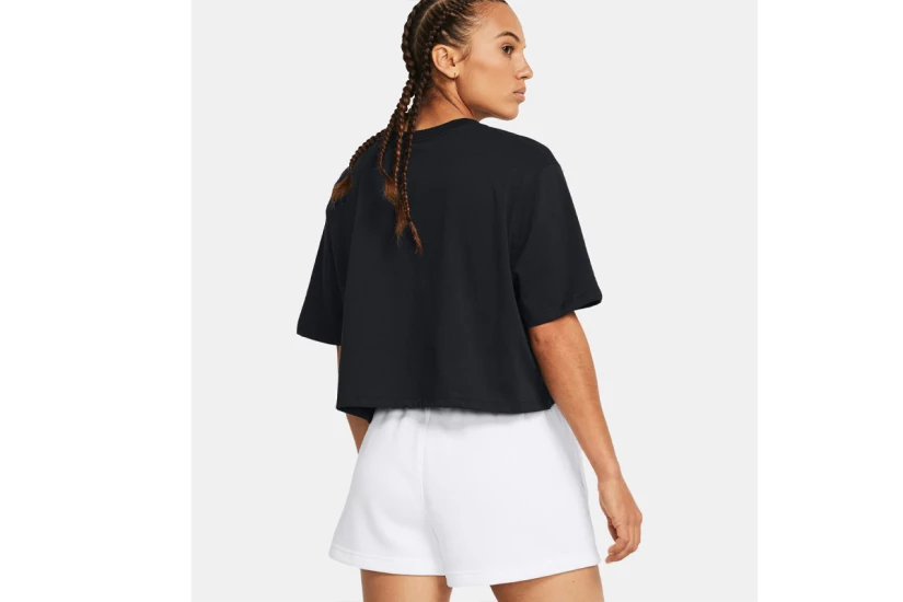 Under Armour Campus Boxy Crop Γυναικεία Κοντομάνικη Μπλούζα Μαύρη