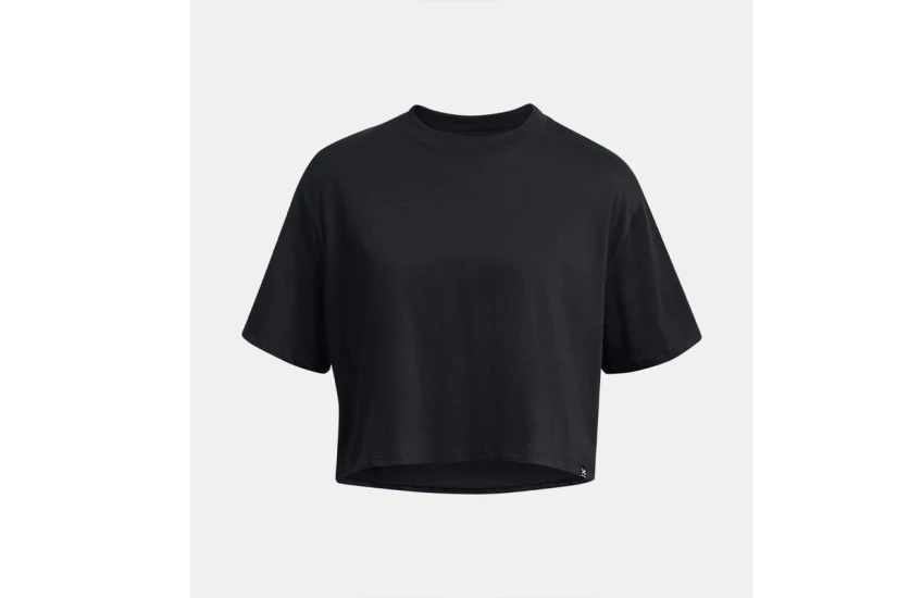 Under Armour Campus Boxy Crop Γυναικεία Κοντομάνικη Μπλούζα Μαύρη