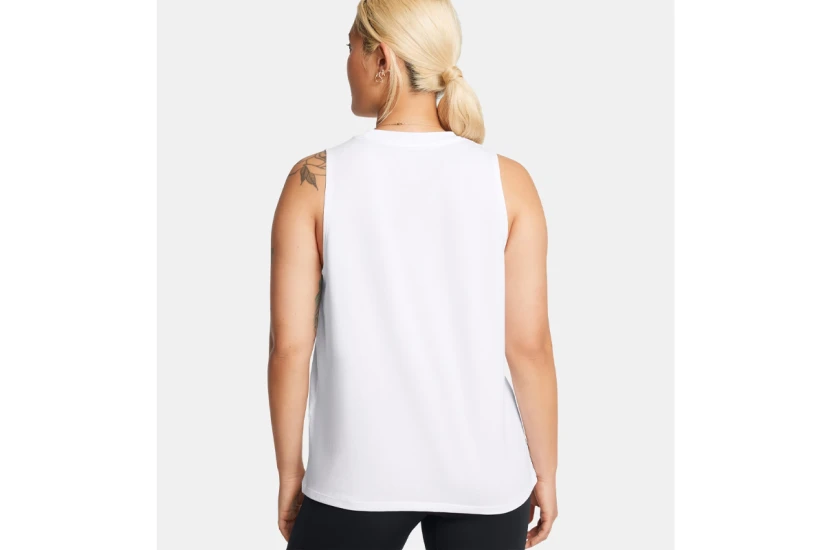 Under Armour Rival Muscle Γυναικεία Αμάνικη Μπλούζα Λευκή
