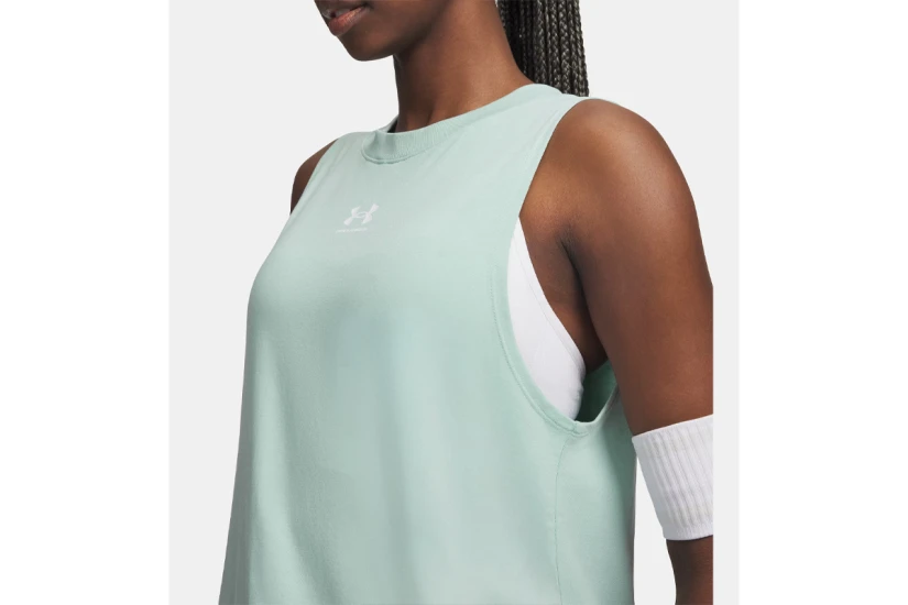 Under Armour Rival Muscle Γυναικεία Αμάνικη Μπλούζα Τυρκουάζ
