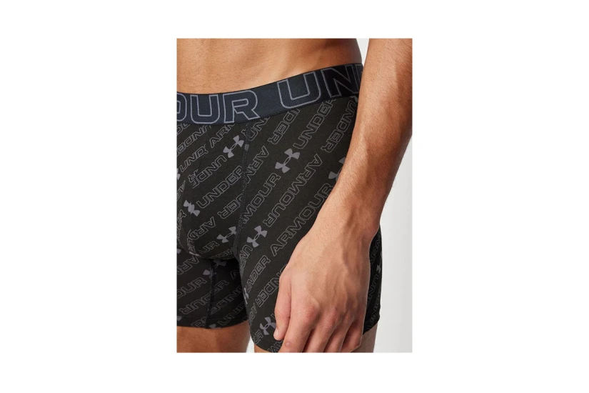 Under Armour Jock Ανδρικά Εσώρουχα Boxer 3 Τεμάχια Μαύρα, Γκρι