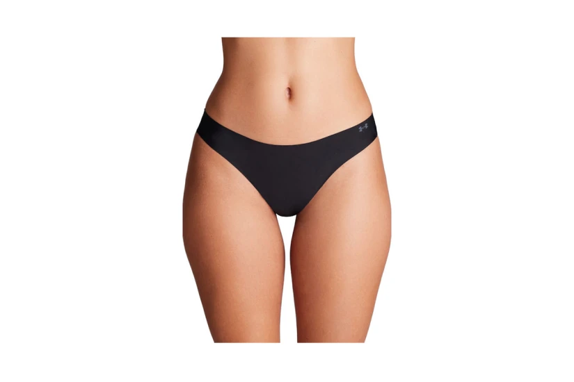 Under Armour Pure Stretch No Show Γυναικείο Εσώρουχο String Μαύρα 3 Τεμάχια